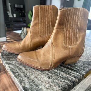 Free People Light Brown Ankle Booties